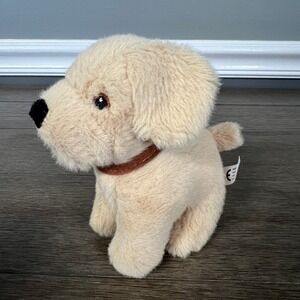 Keenway Golden Retriever Puppy Plush‎ Stuffed Animal Dog Cream Brown Collar 5"